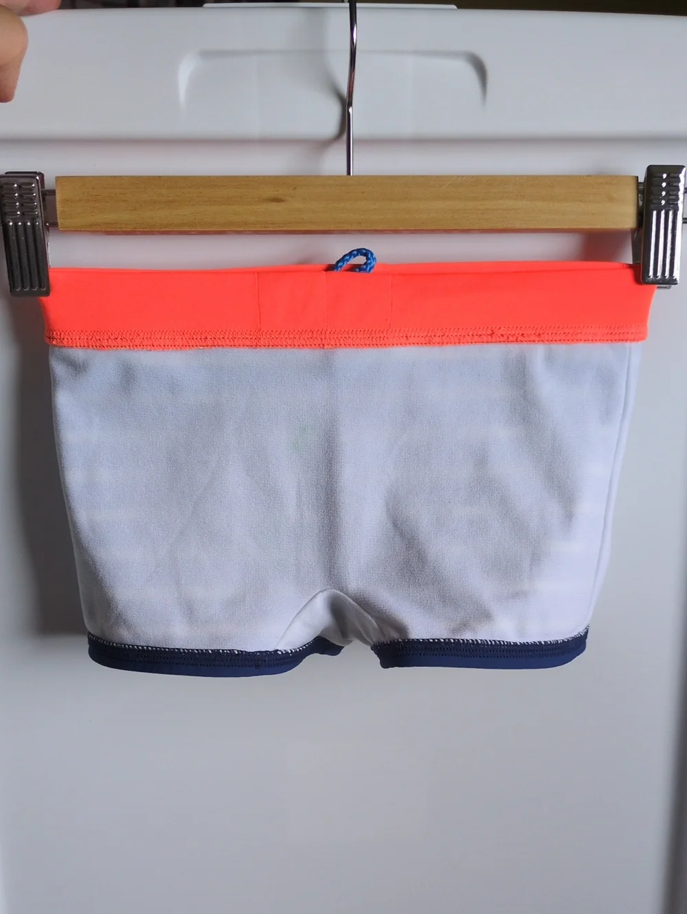 Mini Boden Boys Swim Trunks Navy Orange Like-New 3-4yrs